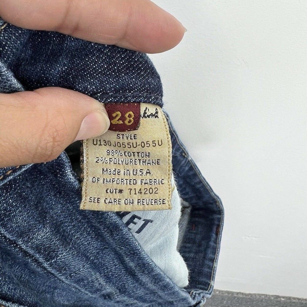 7 For All Mankind Jeans size 28 x 33 Blue Denim A" Pocket Mid-Rise Stretch - Picture 11 of 11